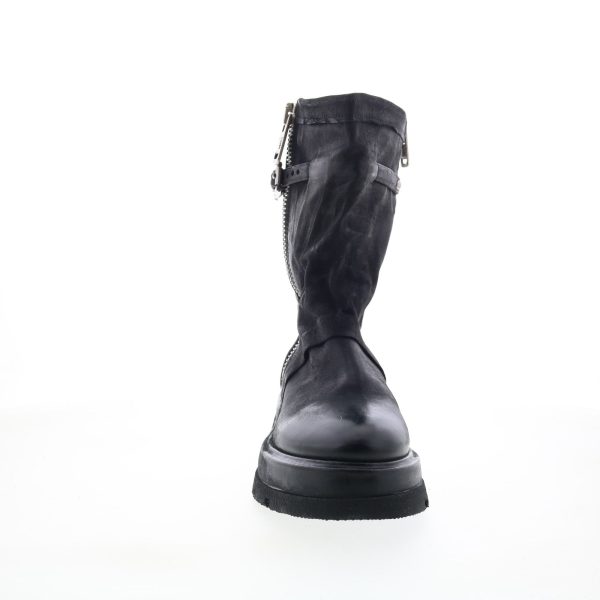 A.S. 98 Vinson Womens Black Leather Zipper Casual Dress Boots Supply - Image 3