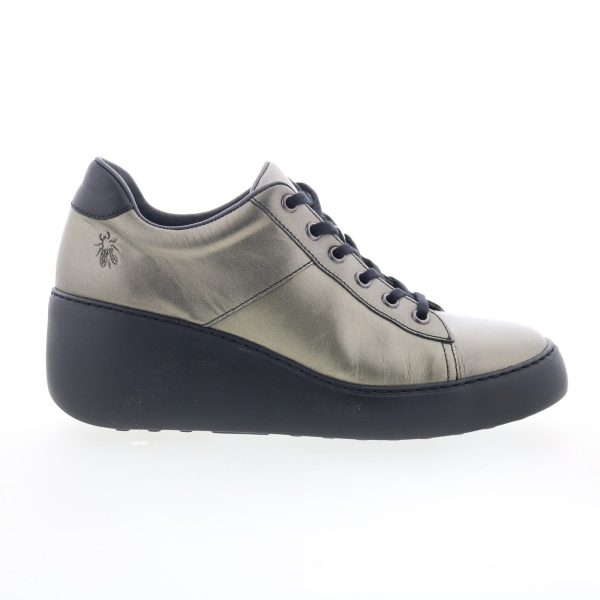 Fly London Delf DELF580FLY-009 Womens Gray Leather Lifestyle Sneakers Shoes Online now