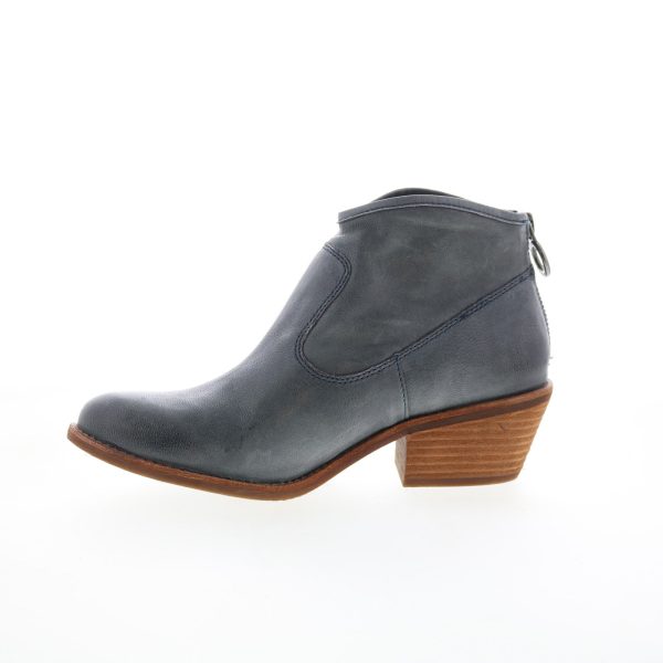 Sofft Aisley SF0035807 Womens Blue Leather Zipper Ankle & Booties Boots Online - Image 3