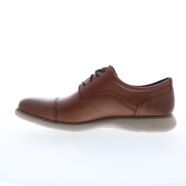 Rockport Garett Cap Toe Mens Brown Wide Oxfords & Lace Ups Cap Toe Shoes For Sale - Image 3