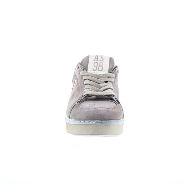 A.S. 98 Flanch Mens Gray Leather Lace Up Lifestyle Sneakers Shoes For Discount - Image 3