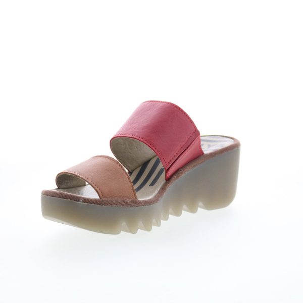 Fly London Besy BESY357FLY-003 Womens Brown Leather Slides Sandals Shoes Hot on Sale - Image 4