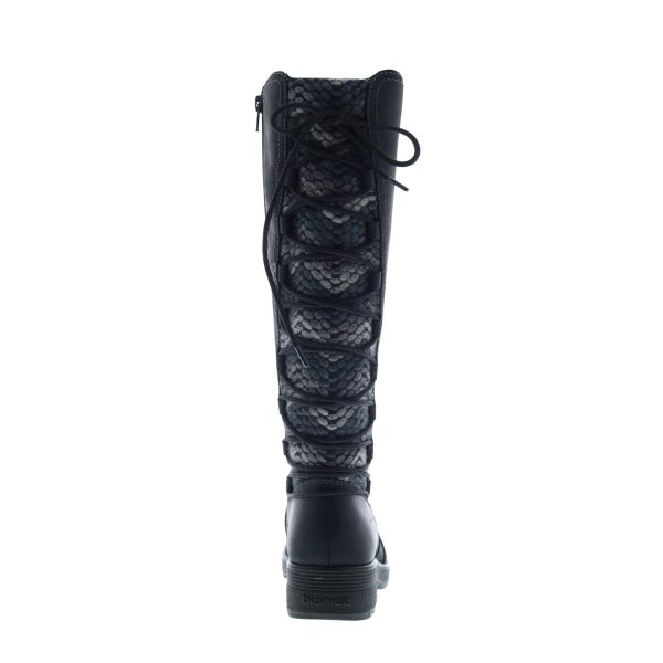 Bionica Epping BI0004101 Womens Black Leather Lace Up Knee High Boots Online now - Image 4