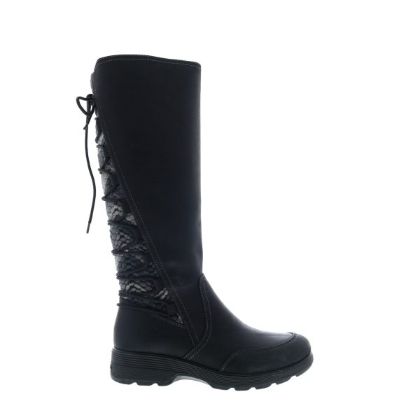 Bionica Epping BI0004101 Womens Black Leather Lace Up Knee High Boots Online now