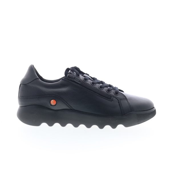 Softinos Whiz WHIZ719SOF-007 Womens Black Leather Lifestyle Sneakers Shoes Online
