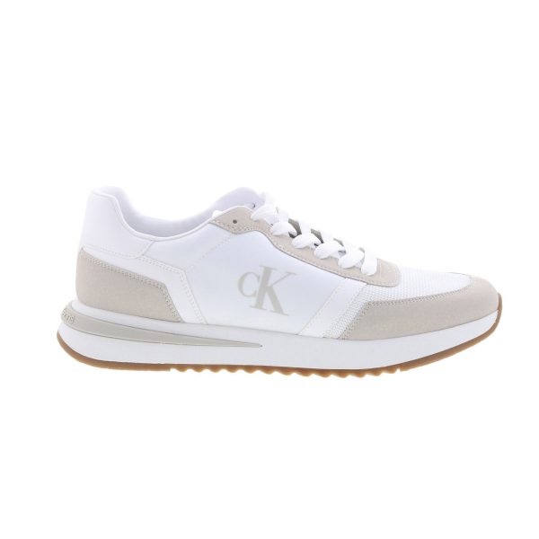 Calvin Klein Picio CMPICIO Mens White Mesh Lace Up Lifestyle Sneakers Shoes Supply