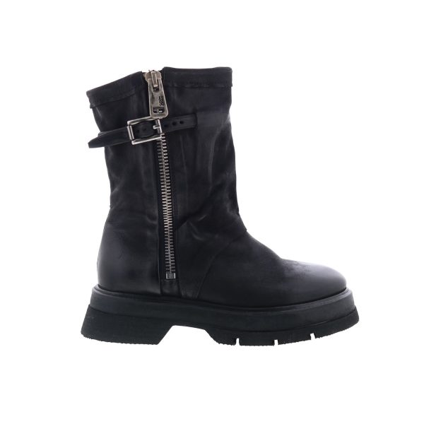 A.S. 98 Vinson Womens Black Leather Zipper Casual Dress Boots Supply