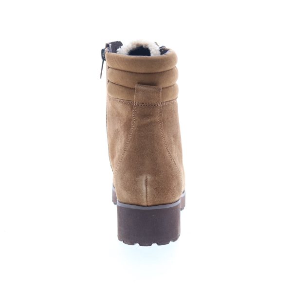 Easy Spirit Whay SEWHAY Womens Brown Suede Zipper Casual Dress Boots Sale - Image 4