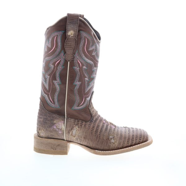 Outlaw Ladies 11  Lizard PNT 70003 Womens Brown Leather Western Boots Online now