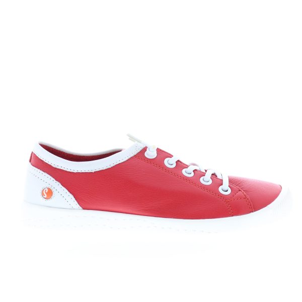 Softinos Isla ISLA2557SOF-038 Womens Red Leather Lifestyle Sneakers Shoes For Cheap