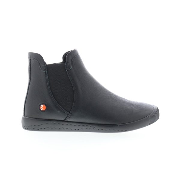 Softinos Itzi ITZI650SOF-000 Womens Black Leather Slip On Chelsea Boots For Sale