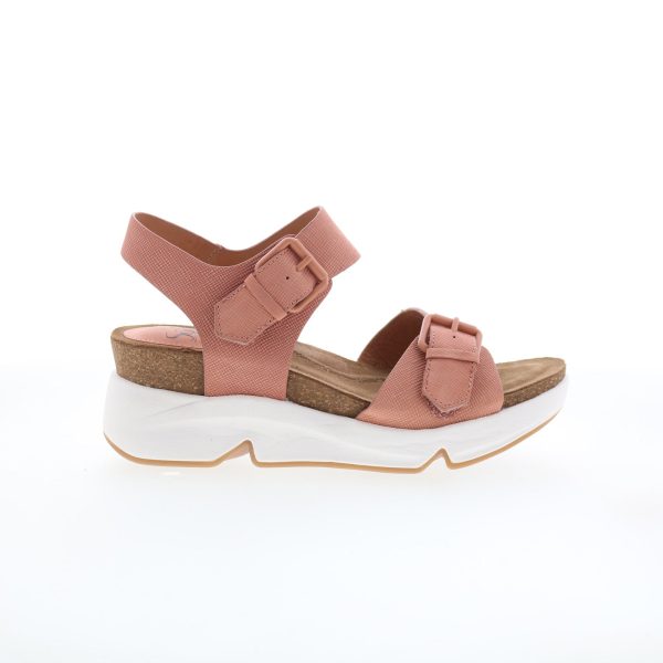 Sofft Castello SF0081602 Womens Pink Leather Platform Sandals Shoes For Cheap
