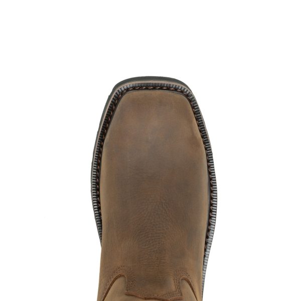Wolverine Rancher Pulltab Waterproof W230053 Mens Brown Leather Work Boots Sale - Image 5