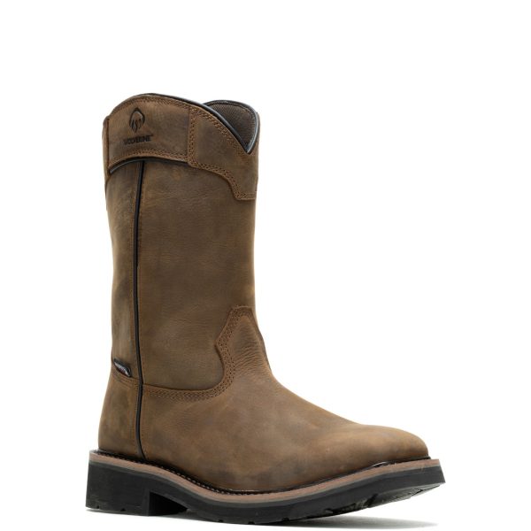 Wolverine Rancher Pulltab Waterproof W230053 Mens Brown Leather Work Boots Sale - Image 2