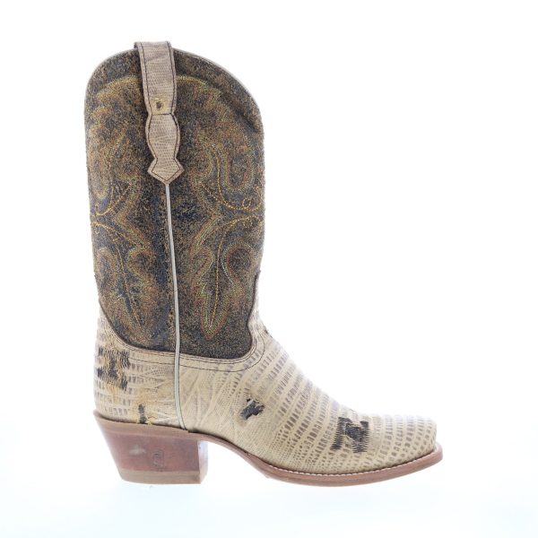 Outlaw Ladies 11  Lizard PNT 70301 Womens Brown Leather Western Boots Online
