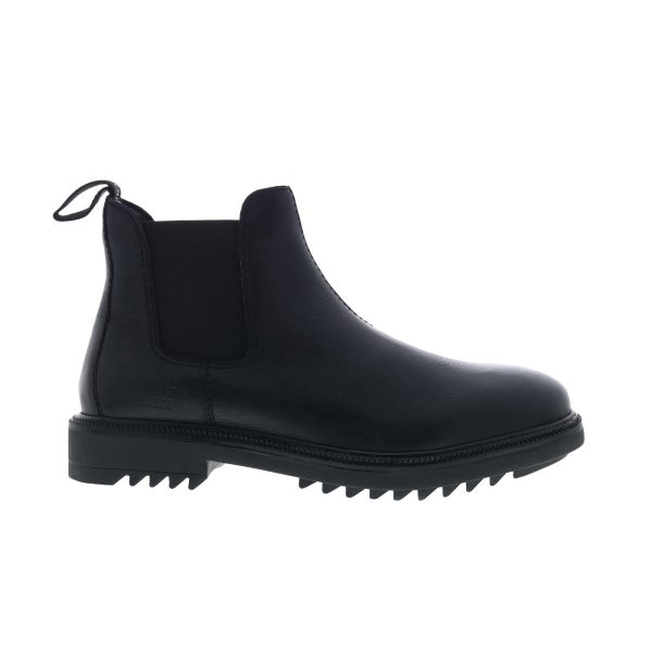 Steve Madden Albus ALBU01M1 Mens Black Leather Slip On Chelsea Boots Supply