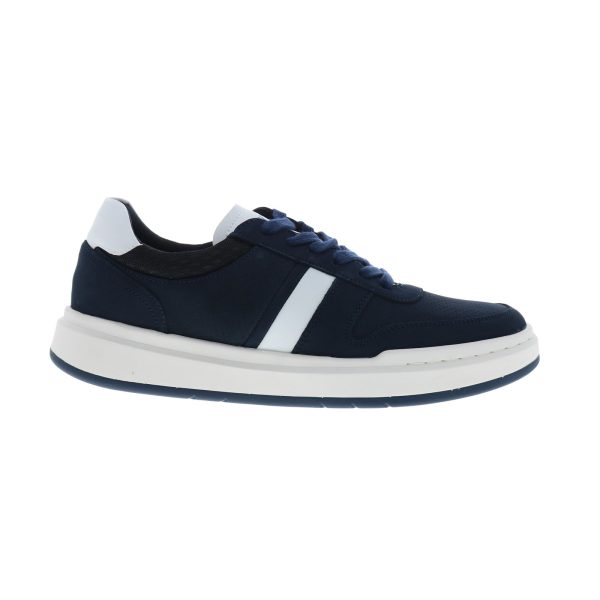 Stacy Adams Currier 25515-410 Mens Blue Leather Lifestyle Sneakers Shoes Discount