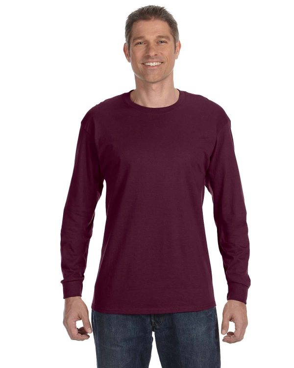 Jerzees DRI-POWER ACTIVE Long Sleeve T-Shirt | Maroon Online