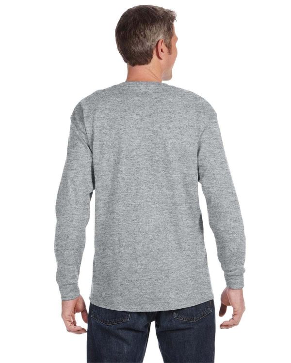 Jerzees DRI-POWER ACTIVE Long Sleeve T-Shirt | Athletic Heather Supply - Image 2