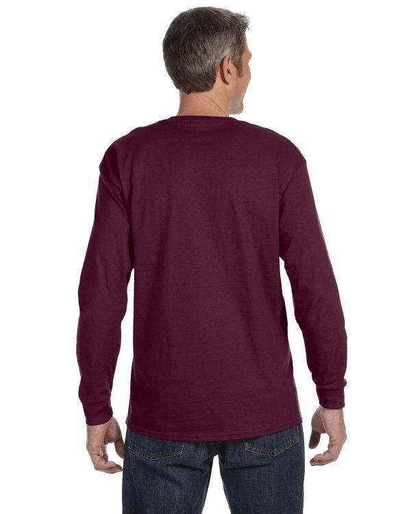 Jerzees DRI-POWER ACTIVE Long Sleeve T-Shirt | Maroon Online - Image 2