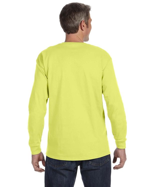 Jerzees DRI-POWER ACTIVE Long Sleeve T-Shirt | Safety Green on Sale - Image 2