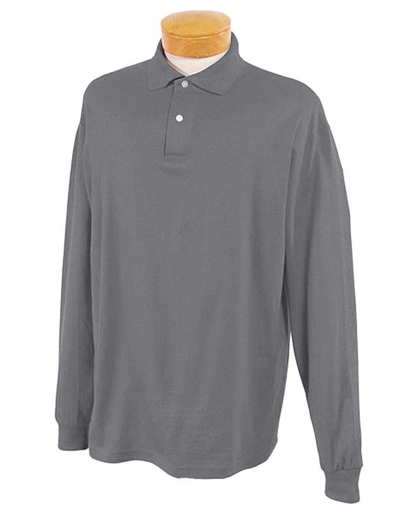 Jerzees 50 50 Long Sleeve Jersey Knit Polo Shirt | Oxford Supply