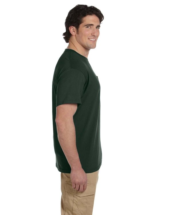 Jerzees 50 50 Pocket T-Shirt | Forest Green Fashion - Image 3