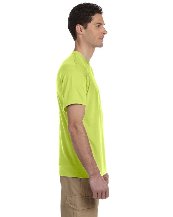 Jerzees 100% Polyester Crewneck T-Shirt | Safety Green Sale - Image 3