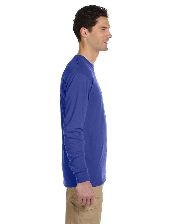 Jerzees 100% Polyester Long Sleeve T-Shirt | Royal on Sale - Image 3