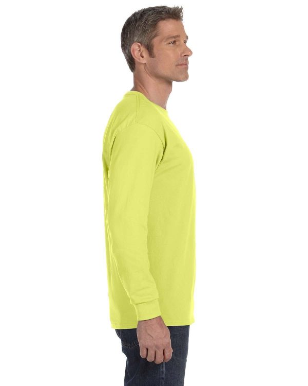 Jerzees DRI-POWER ACTIVE Long Sleeve T-Shirt | Safety Green on Sale - Image 3