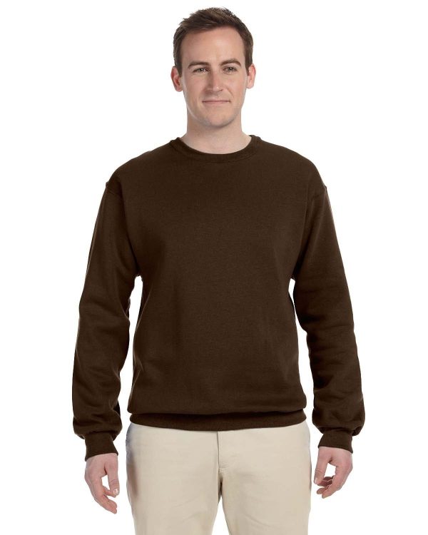 Jerzees 50 50 Crewneck Sweatshirt | Chocolate For Discount
