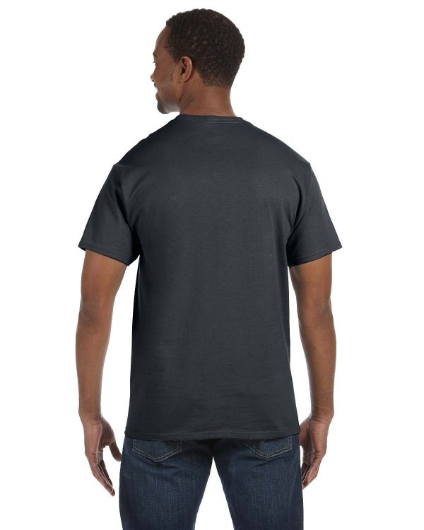 Jerzees Heavyweight 50 50 T-Shirt | Charcoal Grey For Sale - Image 2