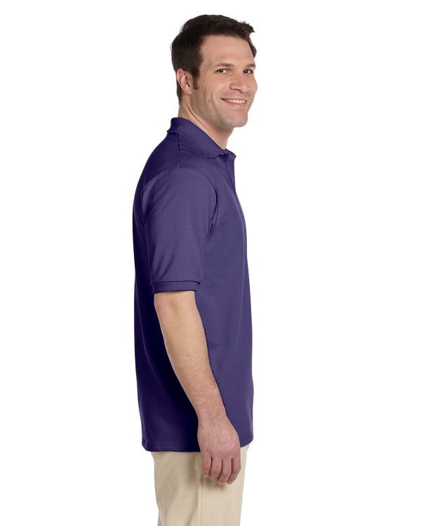 Jerzees 50 50 Jersey Knit Polo Shirt | Deep Purple Online - Image 3