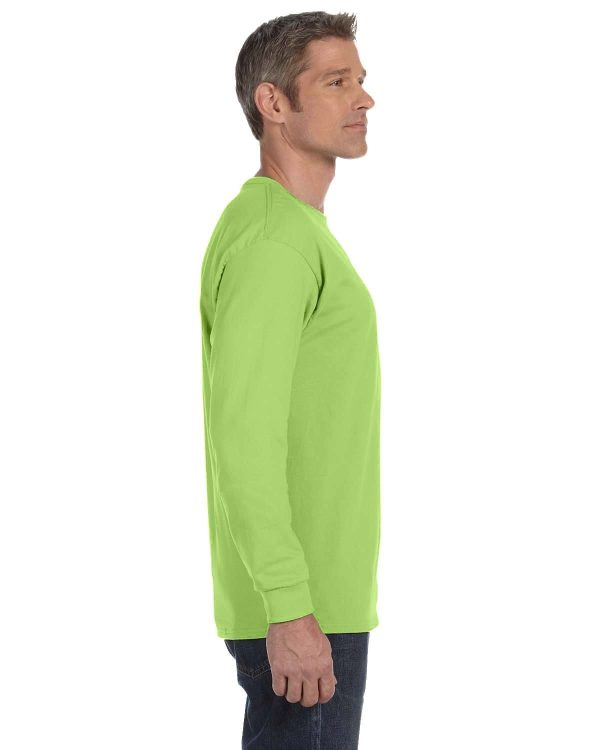 Jerzees DRI-POWER ACTIVE Long Sleeve T-Shirt | Neon Green Online now - Image 3