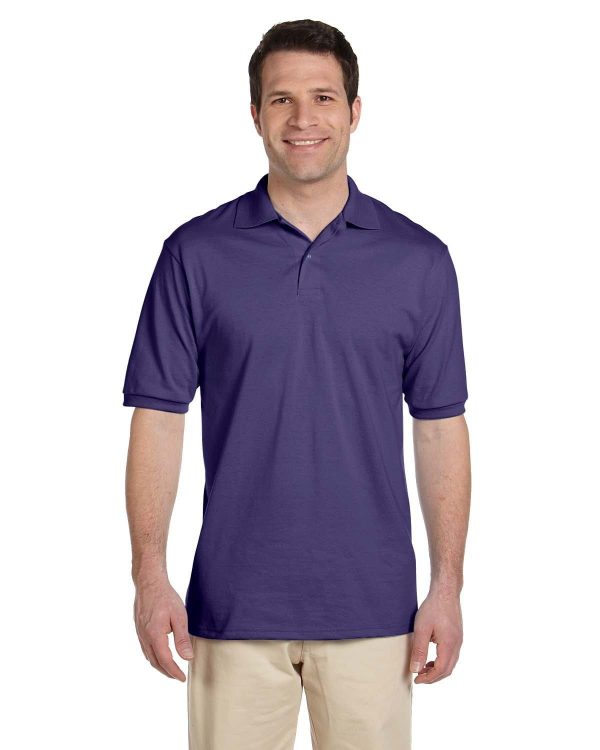 Jerzees 50 50 Jersey Knit Polo Shirt | Deep Purple Online