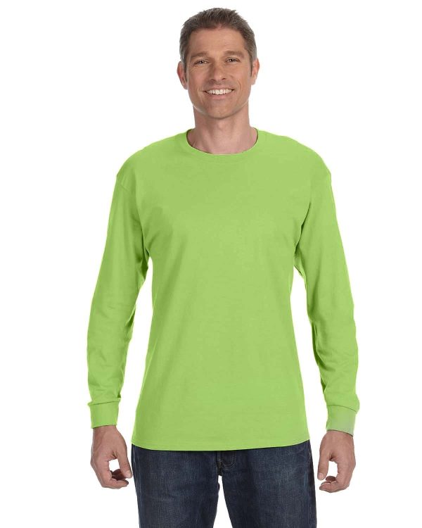 Jerzees DRI-POWER ACTIVE Long Sleeve T-Shirt | Neon Green Online now