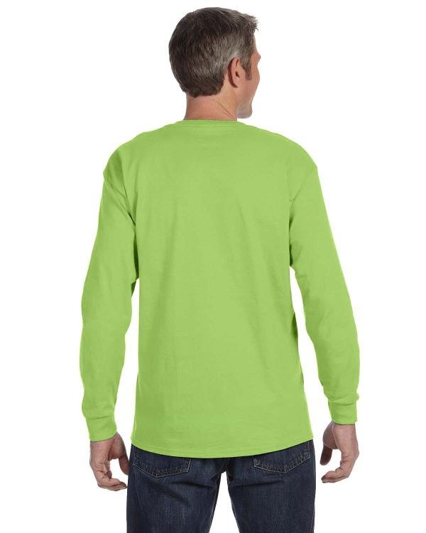 Jerzees DRI-POWER ACTIVE Long Sleeve T-Shirt | Neon Green Online now - Image 2