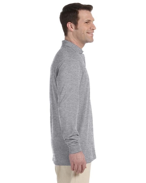Jerzees 50 50 Long Sleeve Jersey Knit Polo Shirt | Oxford Supply - Image 3