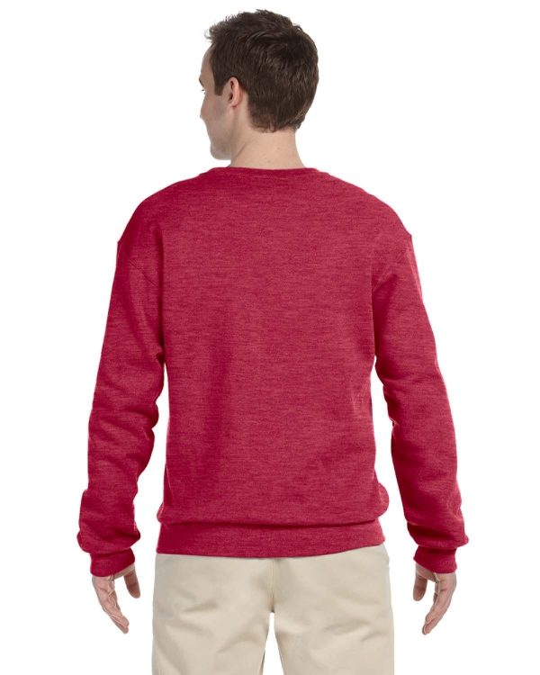 Jerzees 50 50 Crewneck Sweatshirt | Vintage Hth Red Fashion - Image 2