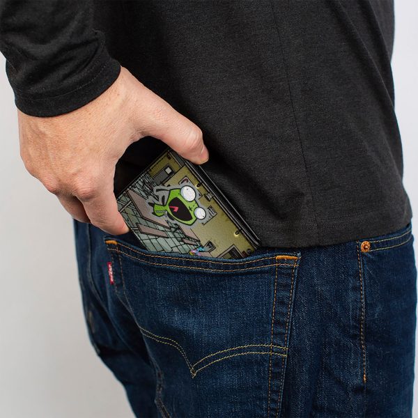 Bi-Fold Wallet - INVADER ZIM GIR Dog Cafeteria Poses and Title Logo Cheap - Image 5