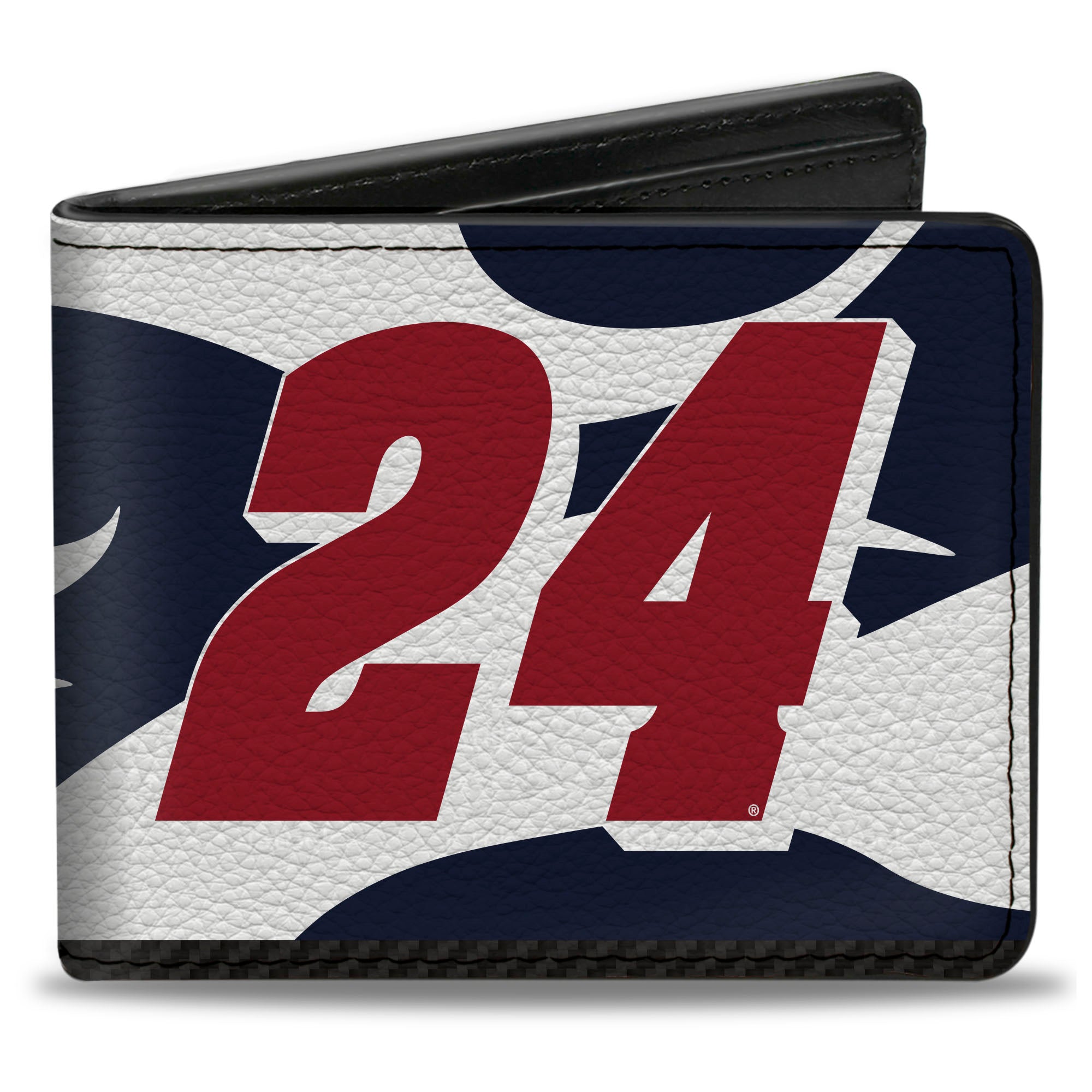 Bi-Fold Wallet – William Byron #24 Racing Logo Flames White Blue Red For Discount